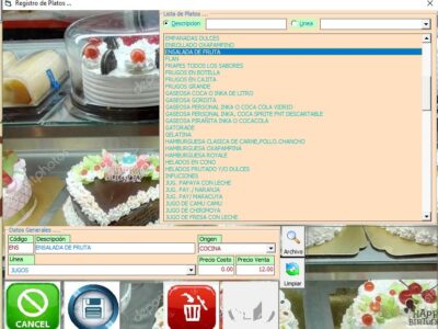 Registro de Pasteles